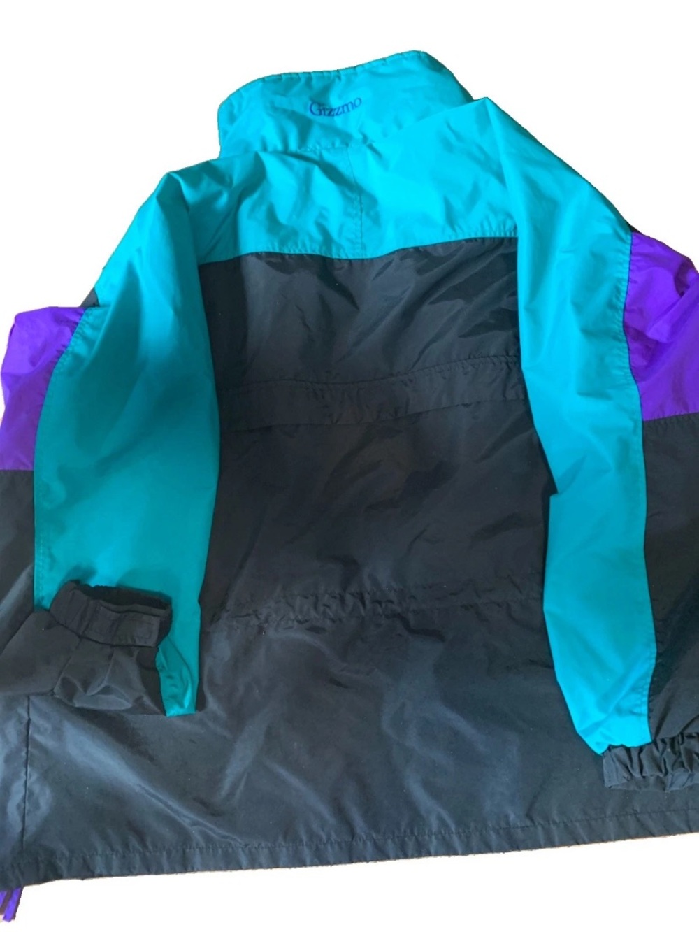 Vintage Columbia Sportswear Windbreaker Jacket Mens XL Teal Navy Colorblock 90s - Picture 7 of 16
